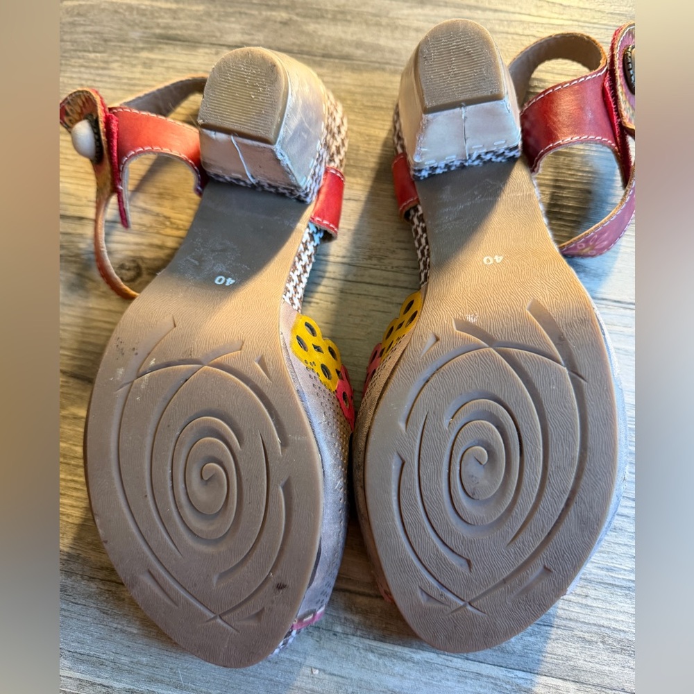 L’artiste Chunky Heel Sandals- size 40 (9 US) - Picture 6 of 7